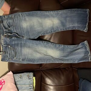 American eagle super stretch artist crop jeans